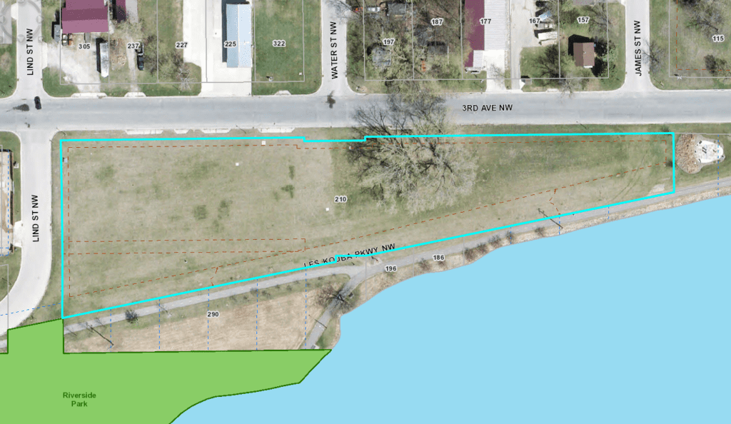 map showing 3rd Avenue Redevelopment Site, 210 3rd Avenue NW, Hutchinson, MN